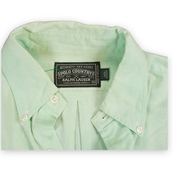 VTG‎ Polo Country Ralph Lauren Shirt Mens Extra Large Green Casual Button Down - Picture 3 of 9